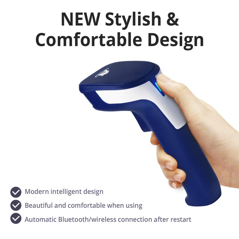 [Australia - AusPower] - ScanAvenger 1D and 2D Portable Wireless Bluetooth Barcode Scanner: 3-in-1 - Cordless, Rechargeable Scan Gun for Inventory Management - Wireless, Handheld, USB Bar Code/QR Code Reader - Hand Scanner 