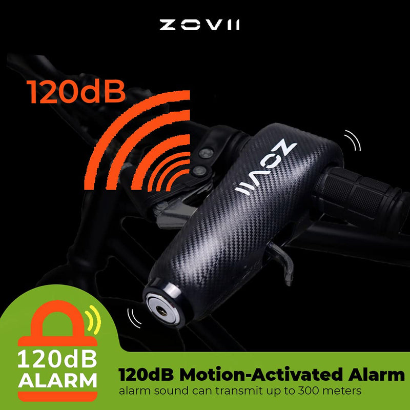 [Australia - AusPower] - ZOVII Alarm Brake Lever Lock Alarm Waterproof Scooter Bicycle Motorcycle Protective Security Handle Bar Grip Lock 