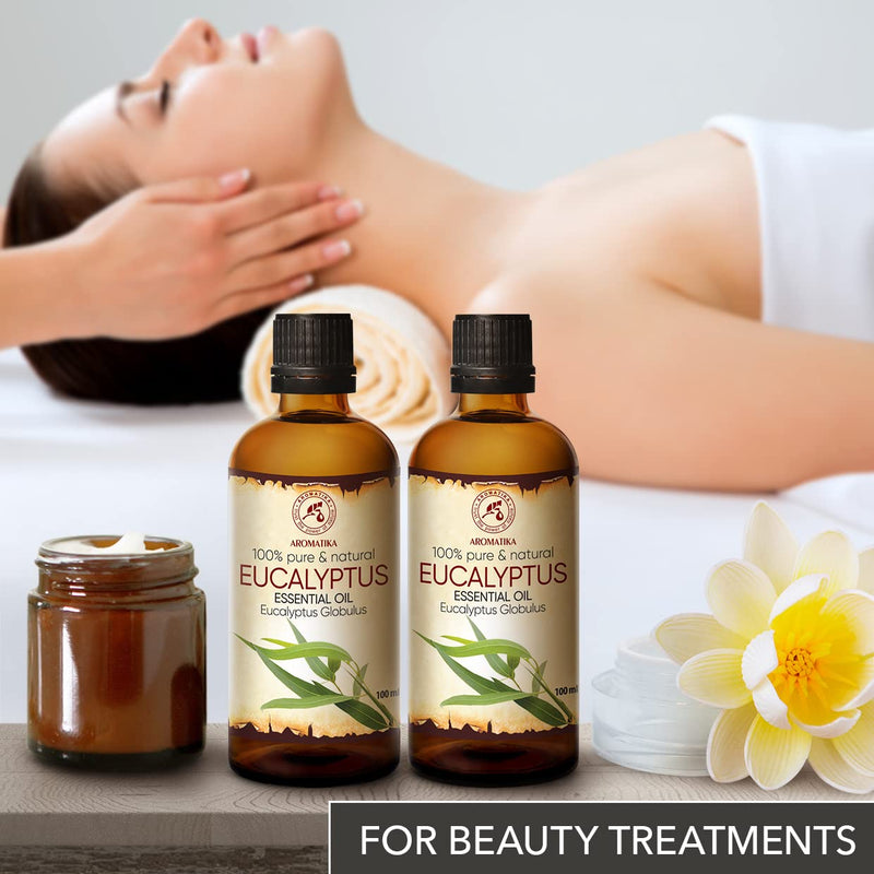 [Australia - AusPower] - Eucalyptus Essential Oil 6.8 Fl Oz - Eucalyptus Globulus - 100% Pure & Natural - Eucalyptus Essential Oils 200 ml - Good for Aromatherapy - Sauna - Beauty - Aroma Diffuser 