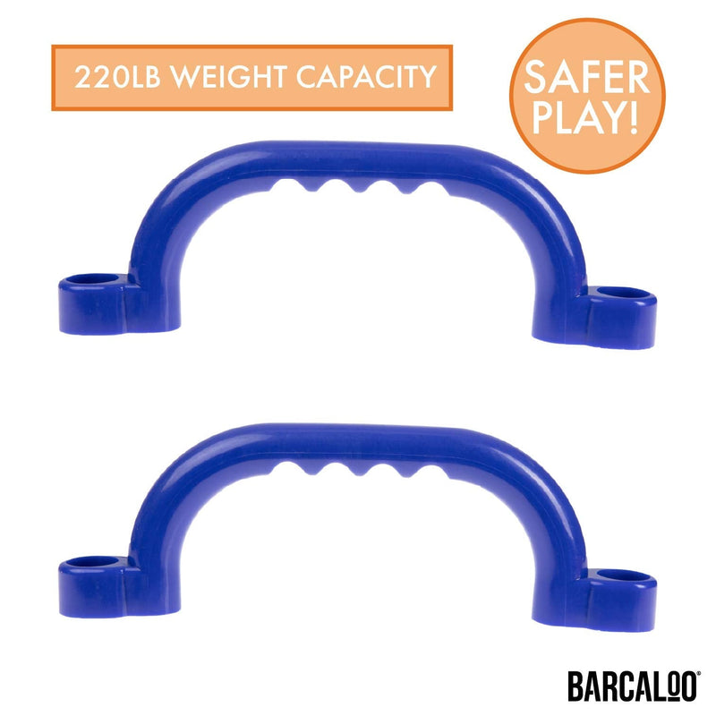 [Australia - AusPower] - Barcaloo Playground Safety Handles – Blue Grab Handle Bars for Jungle Gym Handle 2 Pack - Blue 