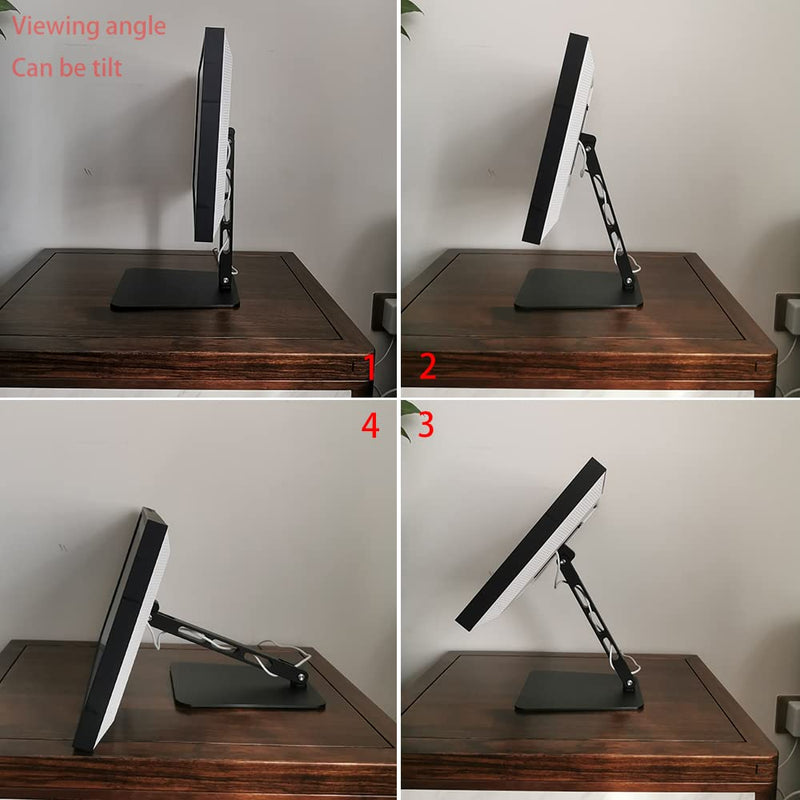 [Australia - AusPower] - Swivel and tilt Table Stand for Amazon Echo Show 15, Only Made for Echo Show 15 Three Rotating shafts The Stand is Made of Aluminum， Horizontal and Vertical Screen 360 Degree Switching Black 