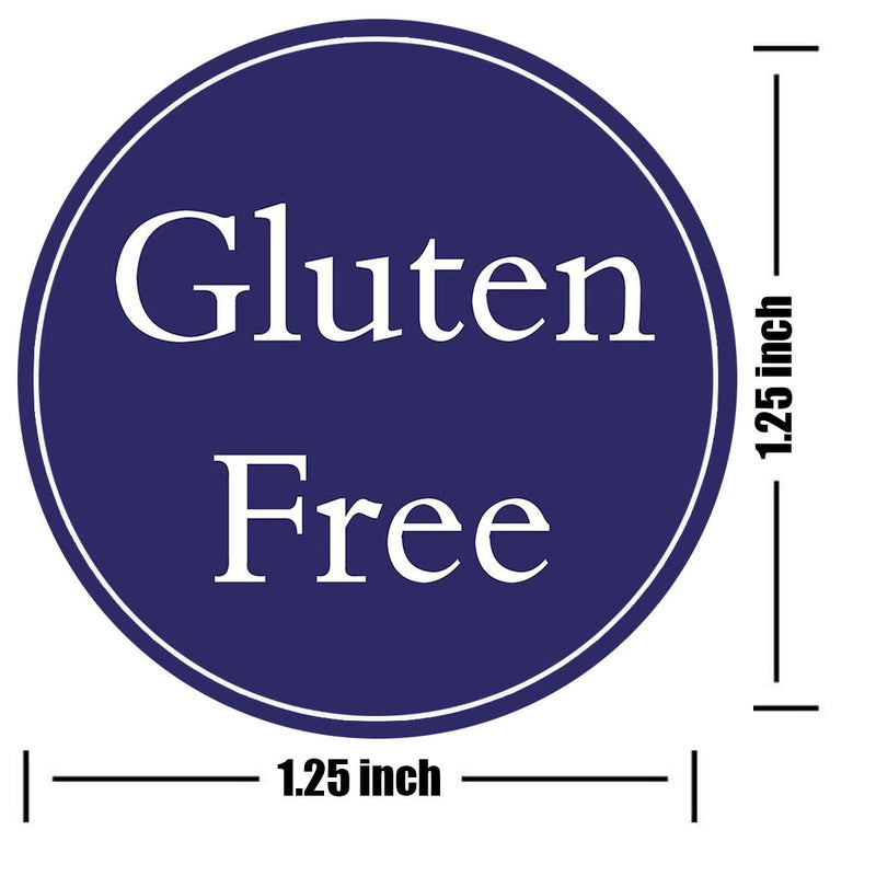 [Australia - AusPower] - Gluten Free Labels, 1.25 Inch Gluten Free Food Rotation Labels - Round Circle Dots Adhesive Stickers 500 Pcs 