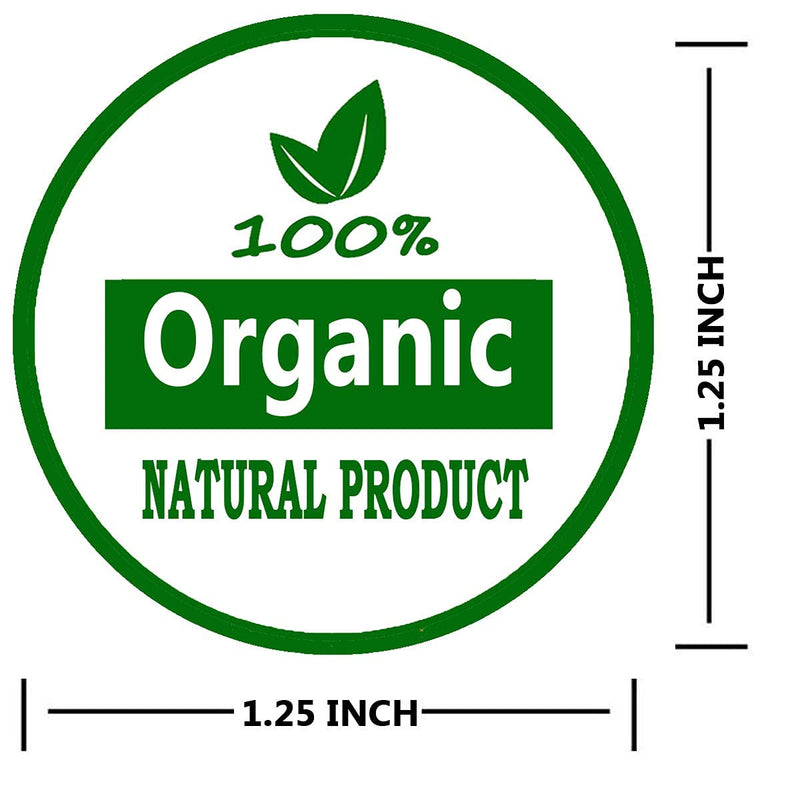 [Australia - AusPower] - 1.25INCH 100% Organic Natural Product Adhesive Stickers Labels for Food Package, Box, Bags, Wrap, Envelope Sealing and Decorative(500pcs) 
