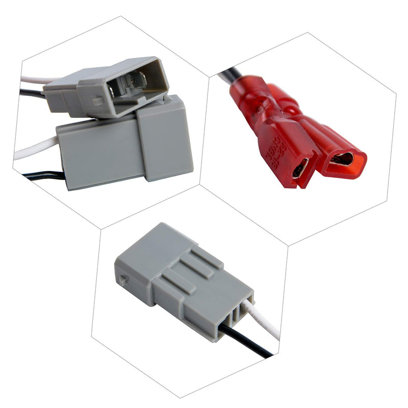 [Australia - AusPower] - HSTECH 72-7800 2 Pairs (4 Pack) Car Speaker Connector Harnesses for with 1990-Up Honda and Acura Vehicles 
