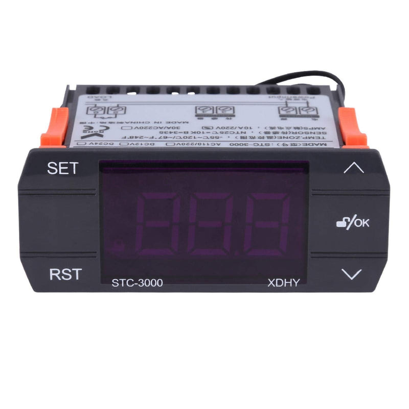 [Australia - AusPower] - STC-3000 110V-220V Touch Digital Temperature Controller Thermostat with Sensor -55 to 120 °C,Temperature Controlling for Farms Greenhous Storage Room(110-220V 30A) 
