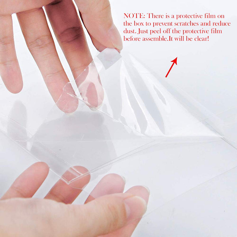 [Australia - AusPower] - YOZATIA 12PCS Transparent Boxes 4 x 4 x 8 inch, Candy Box, Clear Favor Boxes Gift Boxes for Wedding, Party and Baby Shower Favors 