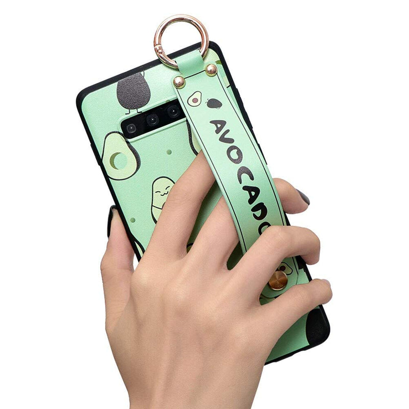 [Australia - AusPower] - Yoedge Case for Samsung Galaxy A11 / M11, Shockproof Soft TPU Silicone Back Cover Bumper Case with Wristband, Cute Pattern Matte Protective Case Designed for Samsung M11-6.4 inch, Avocado 