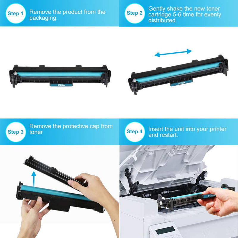 [Australia - AusPower] - Color4work Compatible Drum Unit Replacement for HP 32A CF232A Imaging Drum 1-Pack, use for HP Laserjet M203, MFP M227fdw, M227fdn, M148fdw, M148dw, M118dw Printer 