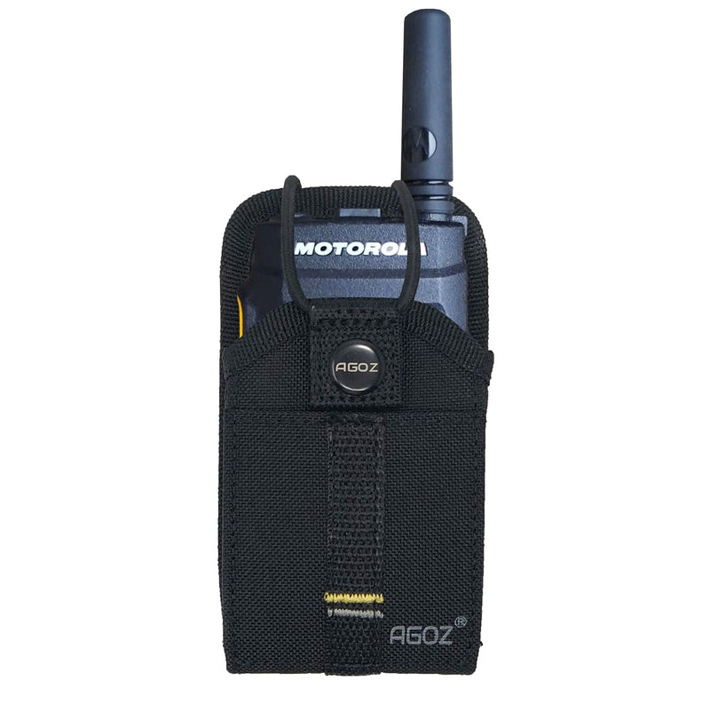 [Australia - AusPower] - Agoz Carrying Case For Motorola T460, Motorola SL300,SL7550E SL7550,SL7580 SL7580E,SL7590 SL7590E T100 T200 T600 T800 Two Way Radio Walkie Talkie Holster Pouch,Metal Clip,Belt Loops,Card Holder (Snap) Snap 
