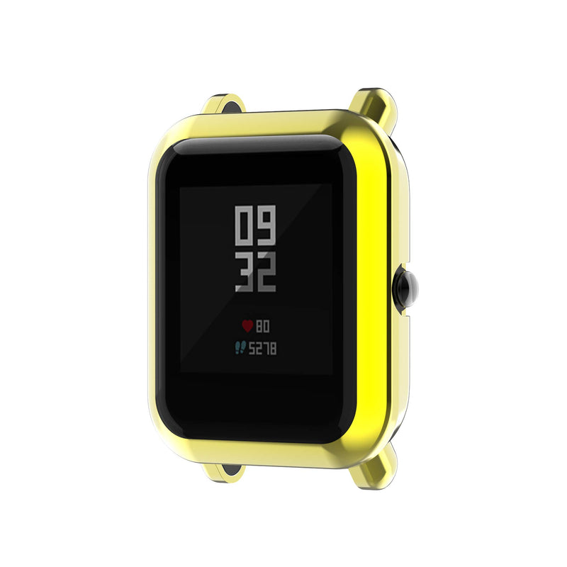 [Australia - AusPower] - Screen Protector Cases Compatible with Amazfit GTS 2 Mini/Bip U Pro/Bip S/Bip Lite/Bip 1S/Bip Lite 1s/Amazfit A1608 Watch Soft Metal Color TPU Shockproof Cover Slim Guard Thin Bumper Shell Protector Gold,RoseGold 