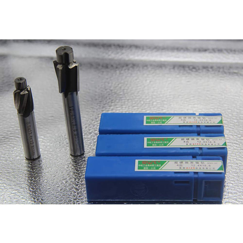 [Australia - AusPower] - POWLAB 5pcs Counterbore Set High-Speed Steel M3-M8 4 Flutes HSS-AL Straight Shank Counterbore End Mills for Copper, Aluminum, Steel, Cast Iron 