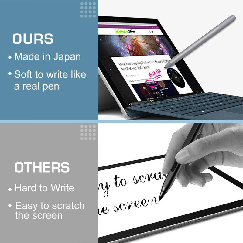 [Australia - AusPower] - TiMOVO Pen Tips for Surface Pen, (4 Pack, Original HB Type) Original Microsoft Surface Pen Tips Nibs Replacement Kit Fit Surface Pro 2017 Pen (Model 1776) and Surface Pro 4 Pen - Black 4*HB 