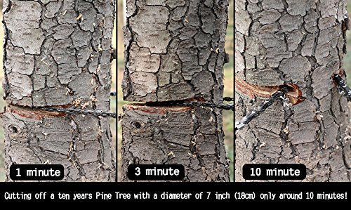 [Australia - AusPower] - Pocket Chainsaw with Paracord Handle (24inch-11teeth) / (36inch-16teeth) Emergency Outdoor Survival Gear Folding Chain Hand Saw Fast Wood & Tree Cutting Best for Camping Backpacking Hiking Hunting 24 inches 