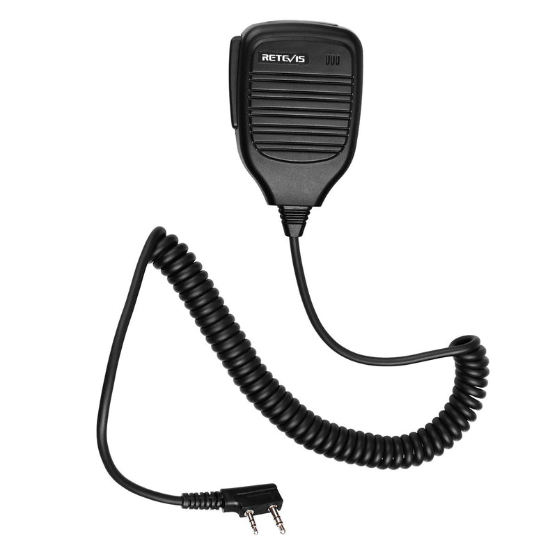 [Australia - AusPower] - Retevis Shoulder Speaker Mic 2 Pin Two Way Radio Micphone for Baofeng UV-5R UV-82 888S Retevis H-777 RT21 RT22 RT27 Arcshell AR-5 2 Way Radio(1 Pack) 