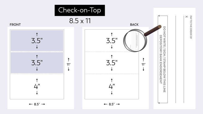 [Australia - AusPower] - Compuchecks Blank Check Paper - 100 Business Checks Compatible with QuickBooks, Versacheck and laser, inkjet printers - Check stock on top and Paycheck Stub on Bottom - Platinum Pinstripe 