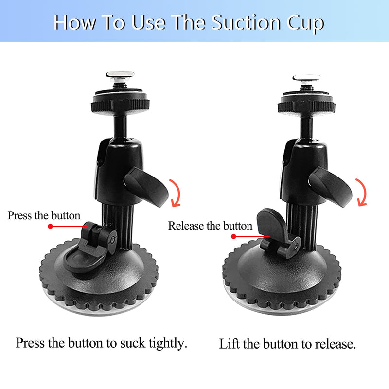 [Australia - AusPower] - VOONOA Windshield Suction Cup Bracket Mount for 7 9 10.1 10.36 Inch Monitor Display, Fix The Monitor on Windshield Dash Board, Metal-Made, Adjustable Strong Load-Bearing Mount Holder 