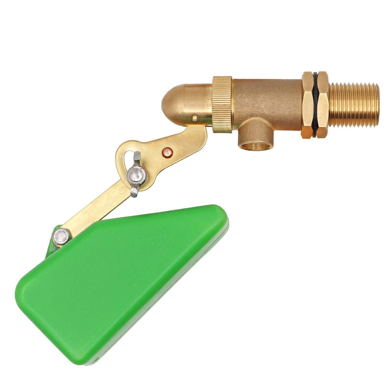 [Australia - AusPower] - MACGOAL 1/2 Inch Brass Valve with Plastic Float Water Float Valve with Adjustable Arm Automatic Fill Float Ball Valve for Water Tank Fountains Livestock Waterer 