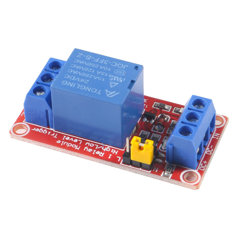[Australia - AusPower] - AEDIKO 4pcs DC 24V Relay Module 1 Channel Relay Board with Optocoupler Isolation Support High or Low Level 