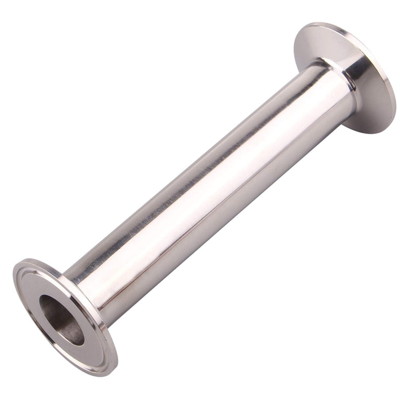 [Australia - AusPower] - DERNORD Sanitary Tri Clamp Tube Stainless Steel 304 with 1.5 inch Tri Clamp 1 inch Tube OD (Tube Length: 6Inch /152 MM) Tube Length: 6Inch /152 MM 