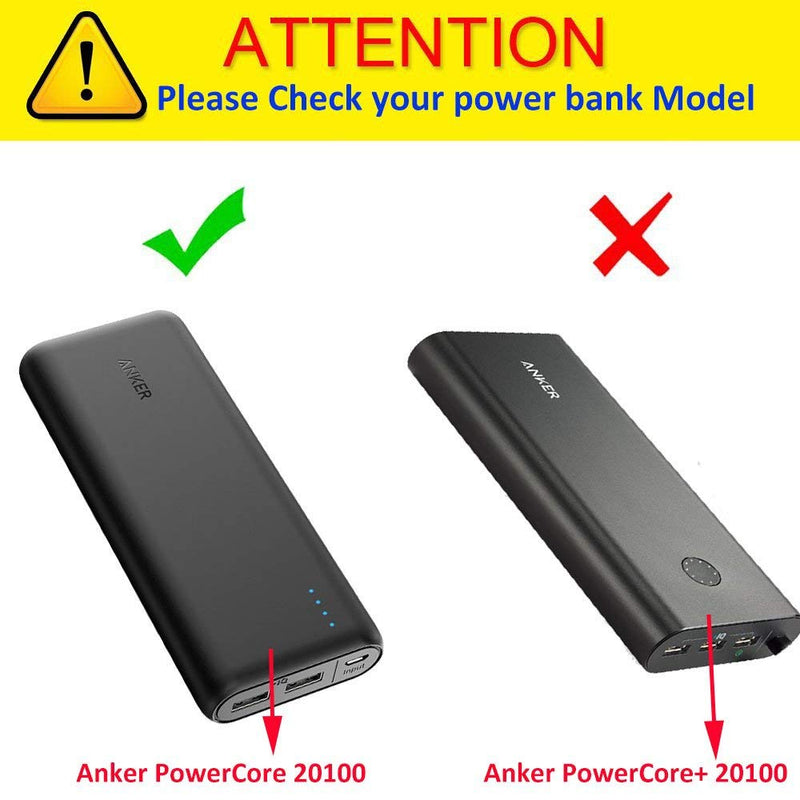 [Australia - AusPower] - Khanka Hard Travel Case Replacement for Anker PowerCore 20100 mAh Power Bank (Black) black 