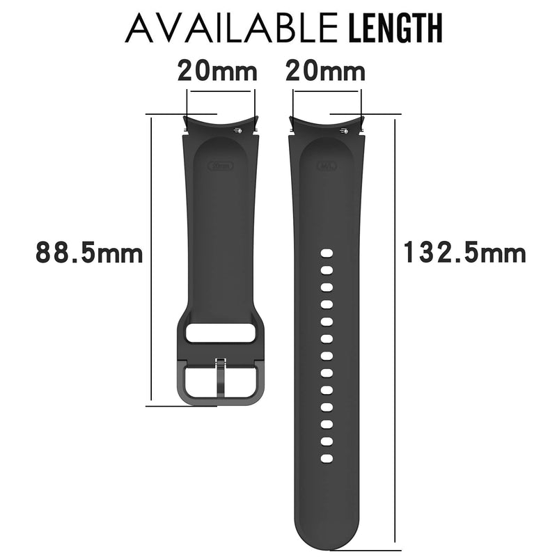 [Australia - AusPower] - QGHXO Band for Galaxy Watch 4 40mm/44mm, Soft Silicone Replacement Band for Samsung Galaxy Watch 4 Classic 42mm/46mm/ Galaxy Watch 3 41mm Smartwatch (No Tracker, Replacement Bands Only) 10PCS Bands 