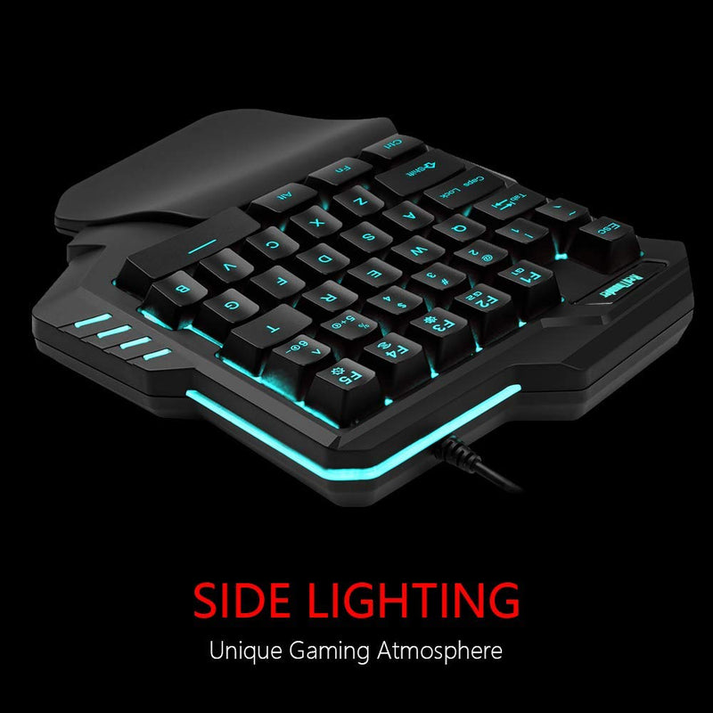 [Australia - AusPower] - RedThunder One Handed Gaming Keyboard RGB Backlit 35 Keys Portable Mini Gaming Keypad Ergonomic Game Controller for PC Gamer 