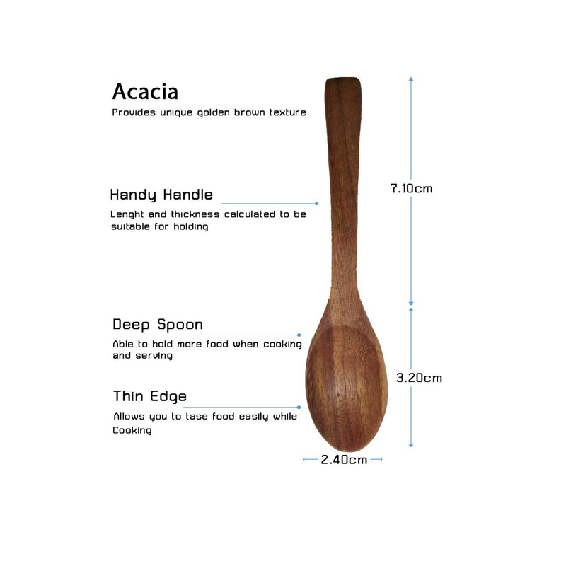 [Australia - AusPower] - BestySuperStore 3.75" mini Acacia Wood Bowl in small size for Condiments, Dip Sauce, Nuts, Candy, Fruits, Appetizer, and Snacks, Dia 3.75"x 1.5 H - Set of 4 (FREE 4 Wood Spoons) 
