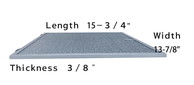 [Australia - AusPower] - Amazinpure 2X 99010430 range hood grease filter replacement compatible with Broan Nutone Kenmore S99010430-002 4512880 Range Hood 23351264710 Aluminum Grease Filters 15.75 x 13.88 x 0.37 in 