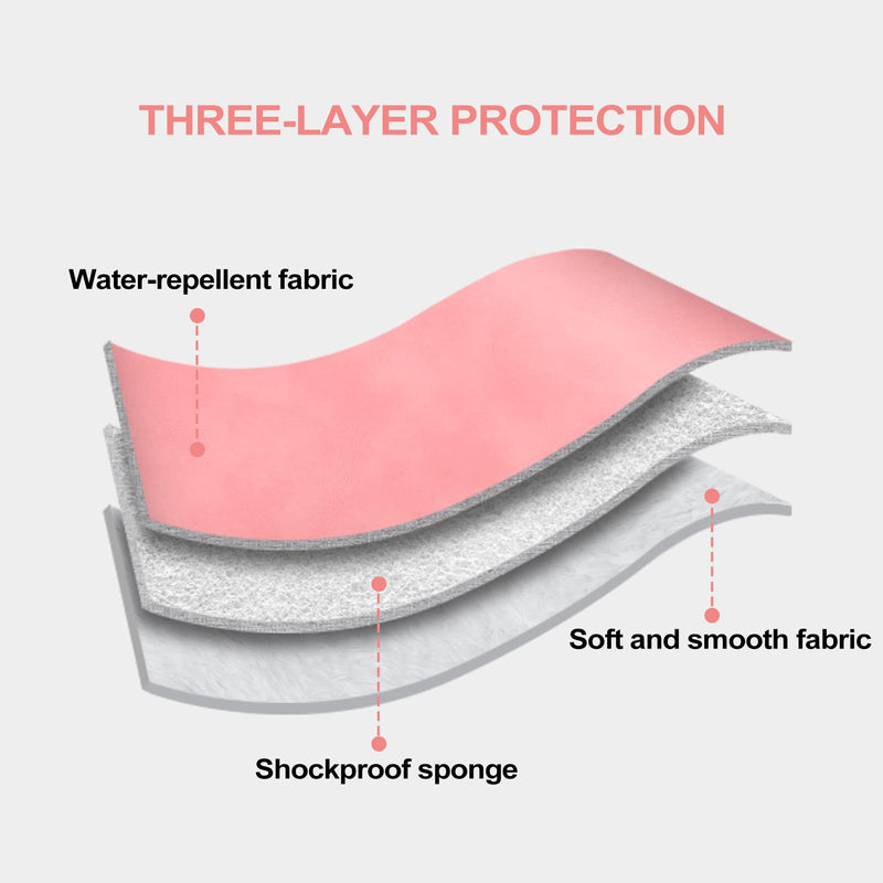 [Australia - AusPower] - Feacan Laptop Sleeve Case for 15 inch New MacBook Air M2 A2941 2023, 15 inch MacBook Pro A1990 A1707, Dell XPS 15 Plus 2022-2020 Computer Bag with Accessory Pocket, Shockproof, Water-Resistant, Pink 15 inch for New MacBook Air 