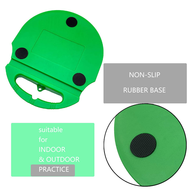 [Australia - AusPower] - TaktZeit Tennis Trainer Self Training Rebound Baseboard Tennis Training Gear with 2 String Balls Green 