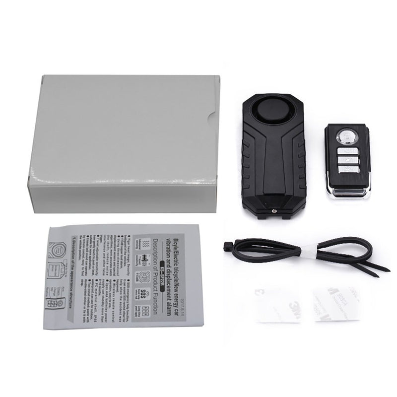 [Australia - AusPower] - Mengshen Bicycle Alarm, Wireless Anti-Theft Burglar Security Alarm for Bike Motorcycle Car Vehicles Door Window, 113db Super Loud and Waterproof (Remote Control Included) 