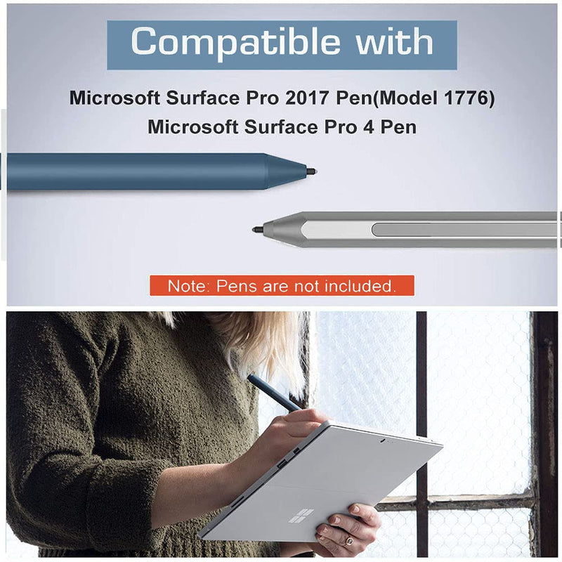 [Australia - AusPower] - Ficcowi Pen Tips for Surface Pen, Original Surface Pro Pen Tip Replacement Compatible with Microsoft Surface Pro 2017 Pen (Model 1776) & Surface Pro 4 Pen, Official HB Type Nib, 3-Pack 