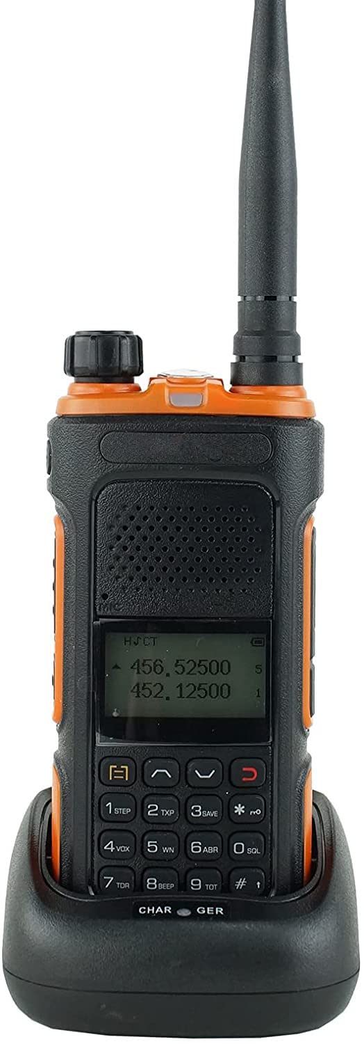 [Australia - AusPower] - P10UV Long Range walkie talkies 2W Dual Band VHF/UHF 150-174MHz/406.1-480MHz Professional Handheld Transceiver Business Radio with Cable/Type-C Charger/Earpiece 