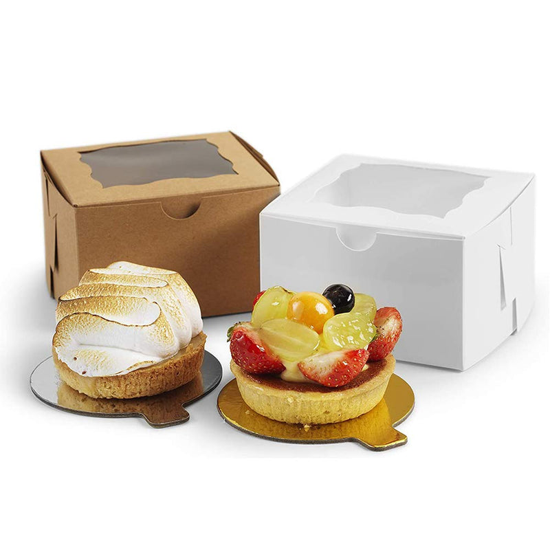 [Australia - AusPower] - HANSGO Mini Round Golden Cardboard Cake Base, Mousse Cake Boards100PCS Cake Paper Plates Circle Cardboard Base Dessert Board Base Grease Round Cake Base 