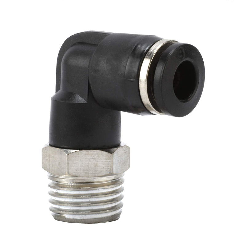 [Australia - AusPower] - AuInn Pack of 10 Push to Connect Air Fittings 6mm Tube OD x 1/4" NPT Thread Quick Connect Fittings, 90 Degree Elbow Male Fittings 