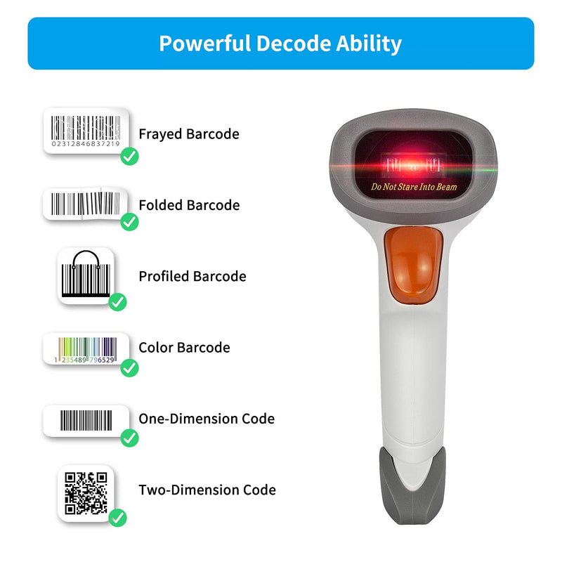 [Australia - AusPower] - NetumScan Bluetooth 2D Barcode Scanner, 3 in 1 Automatic Wireless QR Barcode Reader USB Image Code Scanner for Store, Warehouse POS, Computer, Tablet, iPad, iPhone, Android 1D & 2D Scanner 