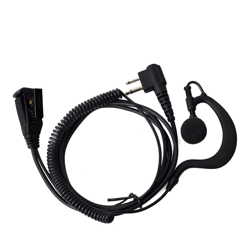 [Australia - AusPower] - HYS G Shape Headset with PTT Portable 2-Way Radio Earpiece with Reinforced Cable for Motorola 2 Pin Walkie Talkie CP200 CP200D PMMN4029 PR400 RDU4100 RMU2040 Yaesu FT-4XR FT-4VR FT-65R FT-25R 