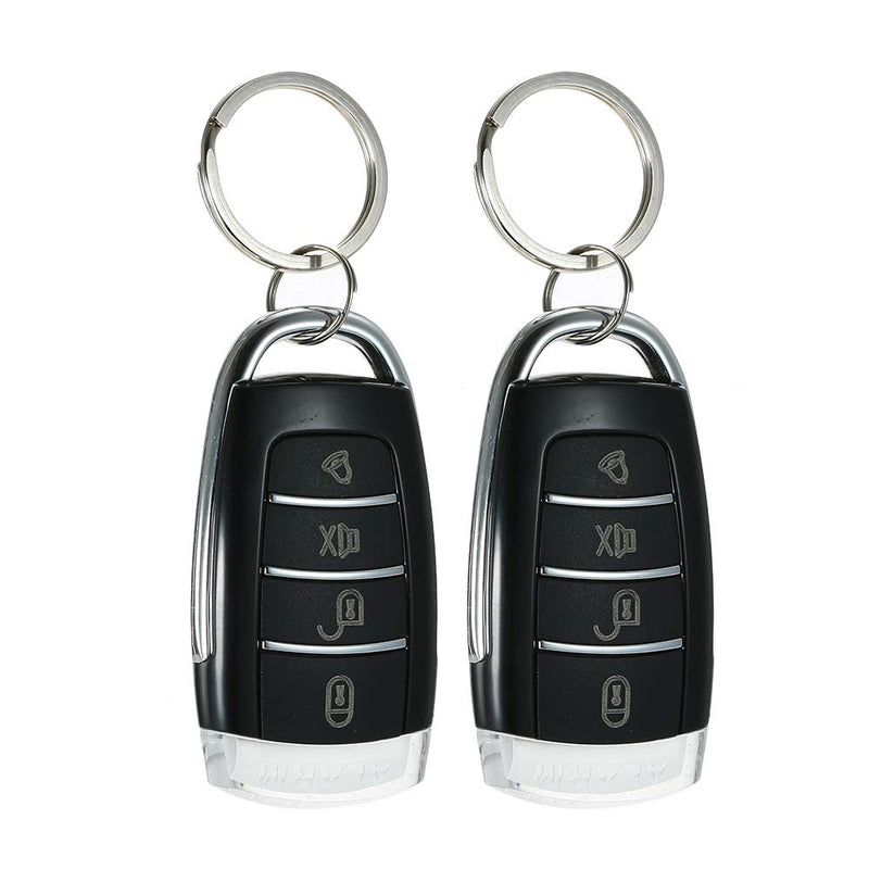 [Australia - AusPower] - Shkalacar Car Keyless Entry Security Alarm System, Universal Car Vehicle Security System Burglar Alarm Protection, Anti-Theft System with 2 Black&Silver Remote Control + Siren 