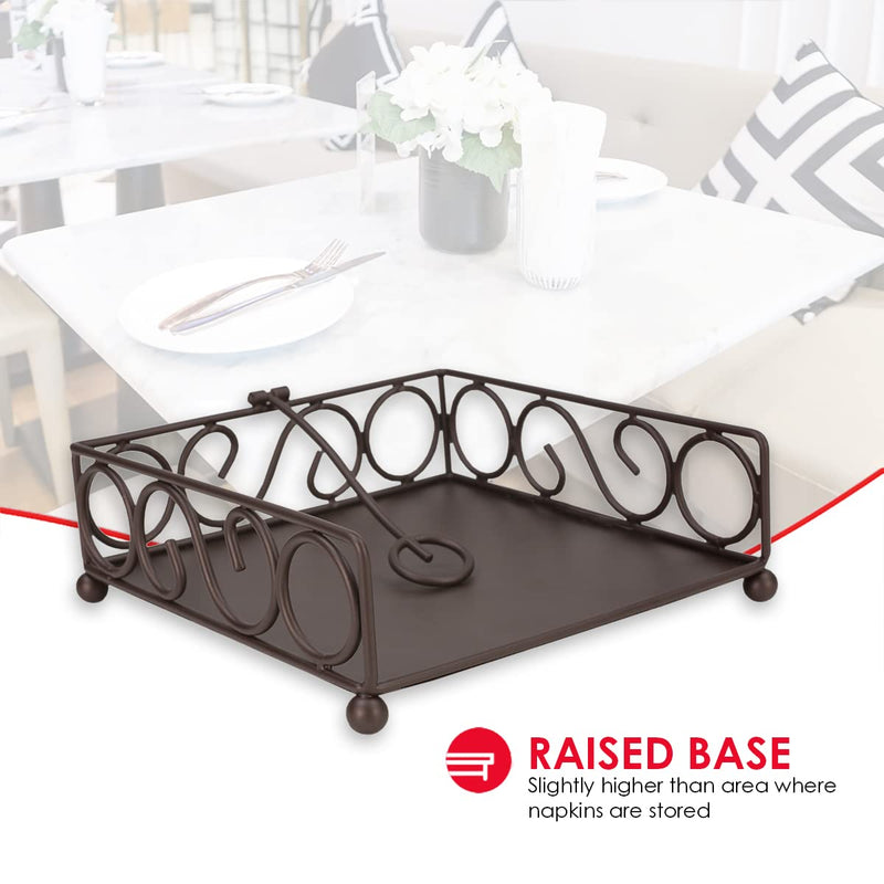 [Australia - AusPower] - Home Basics Scroll Collection Bronze Flat Napkin Holder 