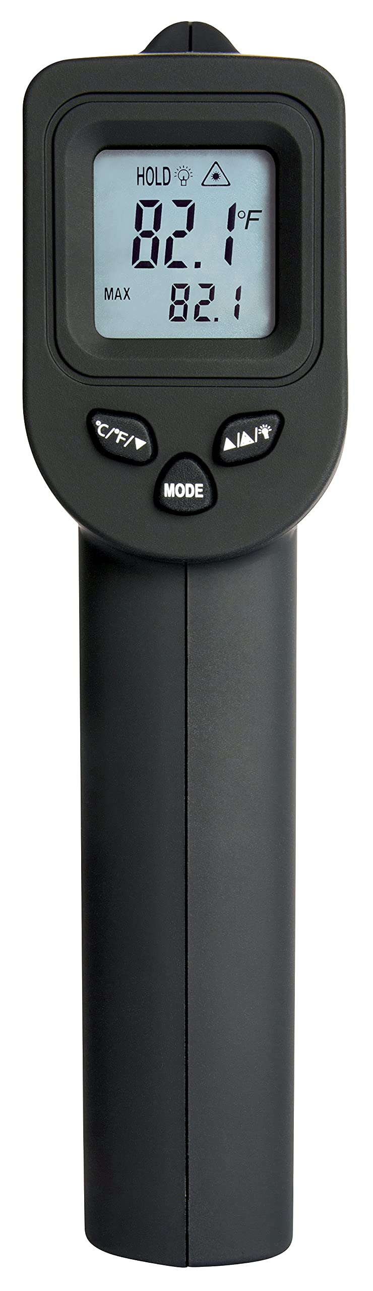 [Australia - AusPower] - ROKTEK T2500 Infrared Thermometer, Non-Contact Digital Temperature Thermometer -58 to 716°F (-50 to 380°C), 12:1 Distance to Spot, Standard Size, Black, Backlit Display 