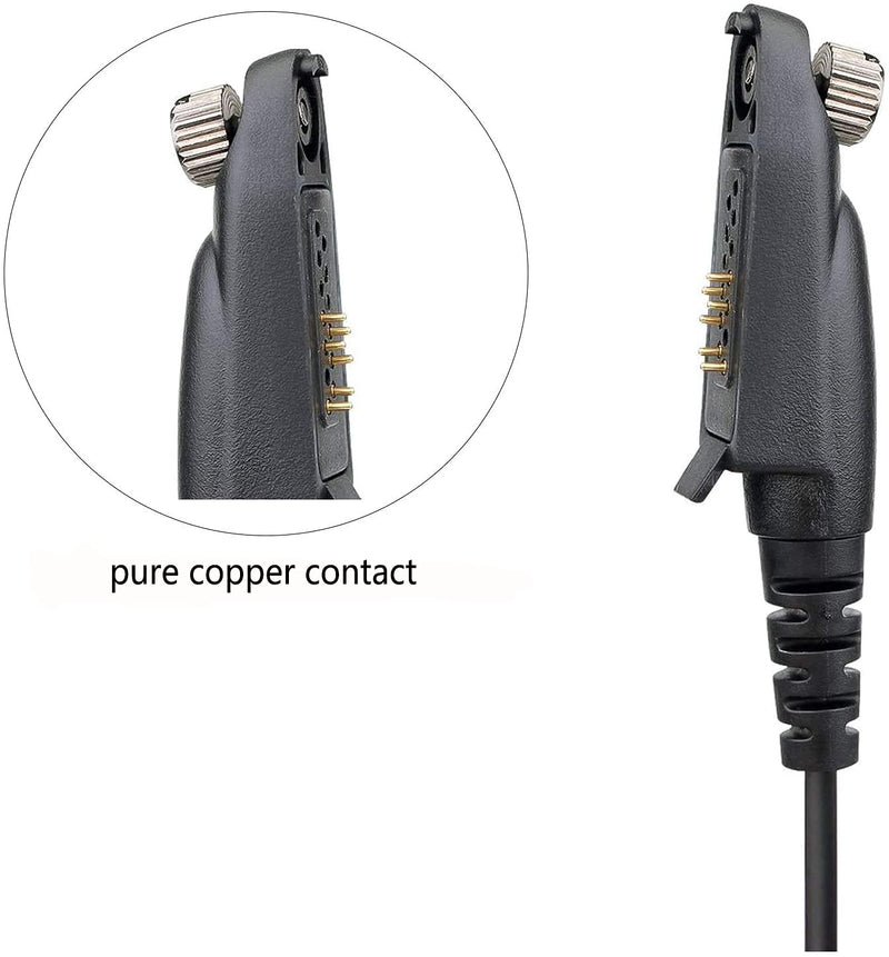 [Australia - AusPower] - Retevis Walkie Talkie Earpiece for Ailunce HD1 Retevis RT29 RT47 RT48 RT82 RT87, Two Way Radio Covert Acoustic Tube Headset with Mic PTT (1 Pack) 