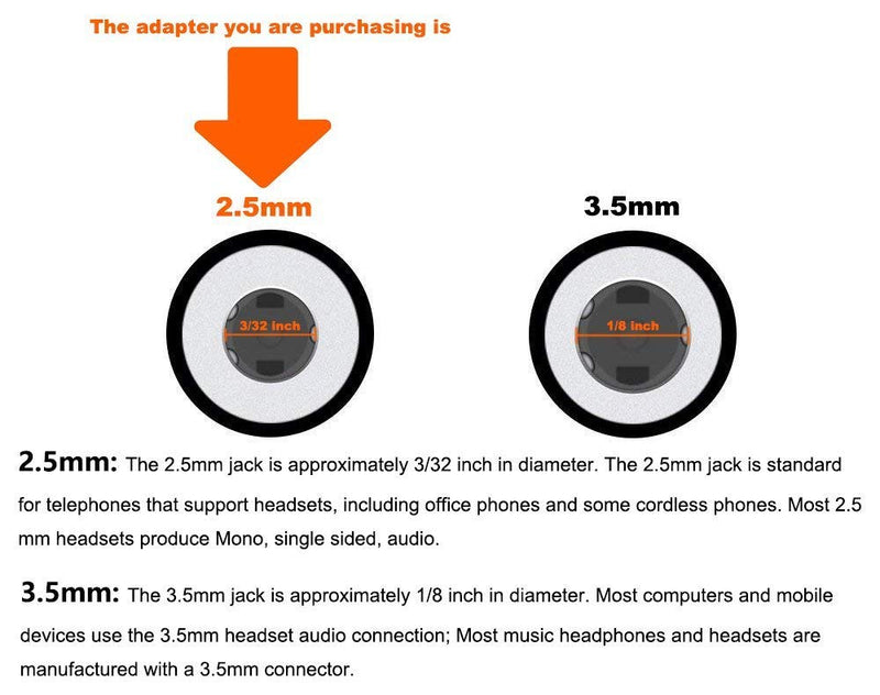 [Australia - AusPower] - VoiceJoy Headset Adapter/Converter VoIP 2.5mm Headset to RJ9/RJ10 Plug ONLY for Cisco Phones,Cisco 794X 797X 796X 88XX 99XX Series 