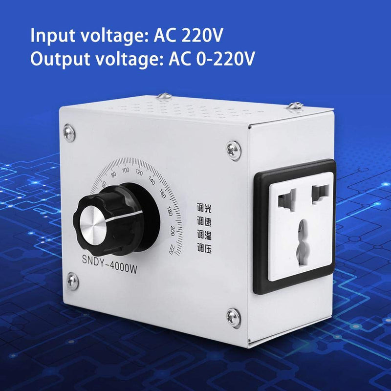 [Australia - AusPower] - Variable Voltage Controller, Keenso AC 220V Motor Speed Controller Switch Electric Regulator Dimming Thermostat Transformer US Plug for Fan Speed Motor 