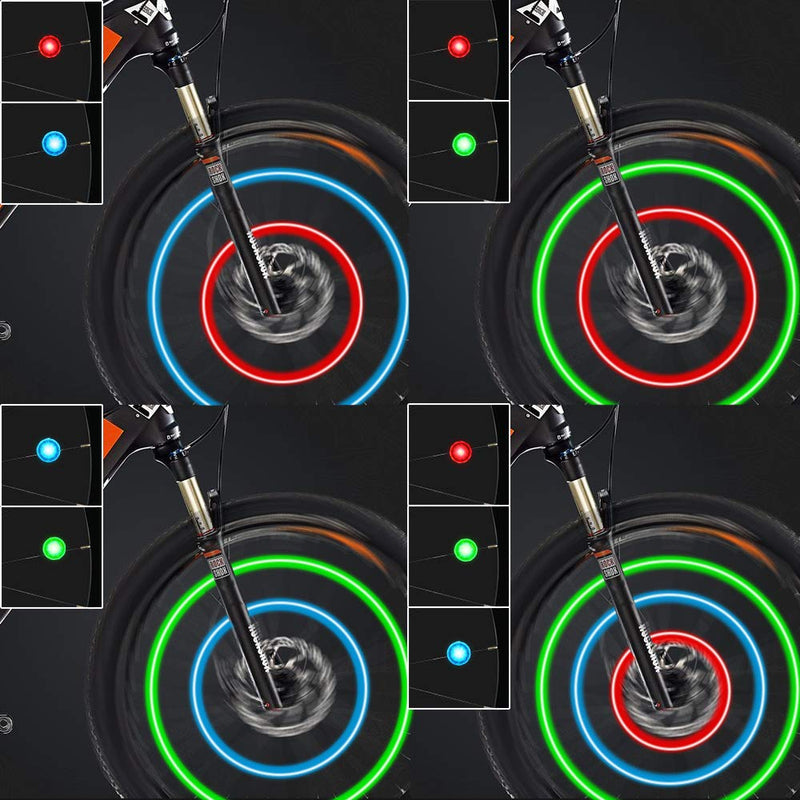 [Australia - AusPower] - MapleSeeker Bike Wheel Lights Bike Spoke Lights with Batteries Included, Waterproof Bicycle Wheel Lights for Safe Cycling, Easy to Install Cool Bike Lights for Wheels 