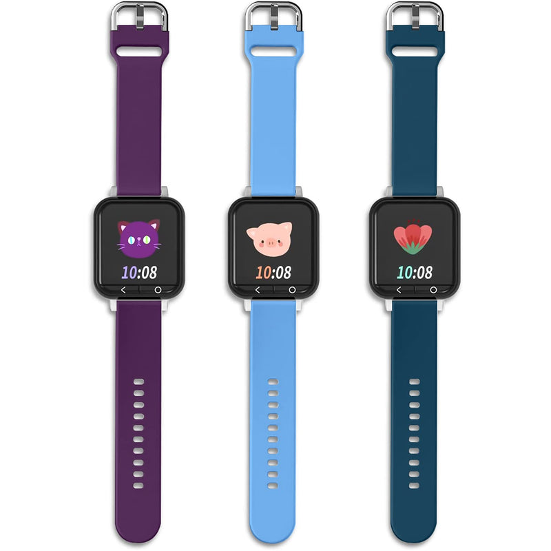 [Australia - AusPower] - FITLI Compatible with Gizmo Watch Band Replacement, Kids Band for Gizmo Watch 2/1 Dark purple, Sky Blue, Rock Blue 