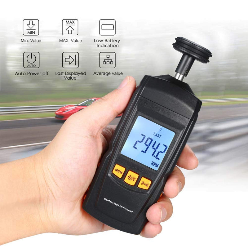 [Australia - AusPower] - BAFX Products Handheld Digital Contact Tachometer/Wheel Meter for Reading RPM, Linear Surface Speed, Shaft or Axel Rotations 