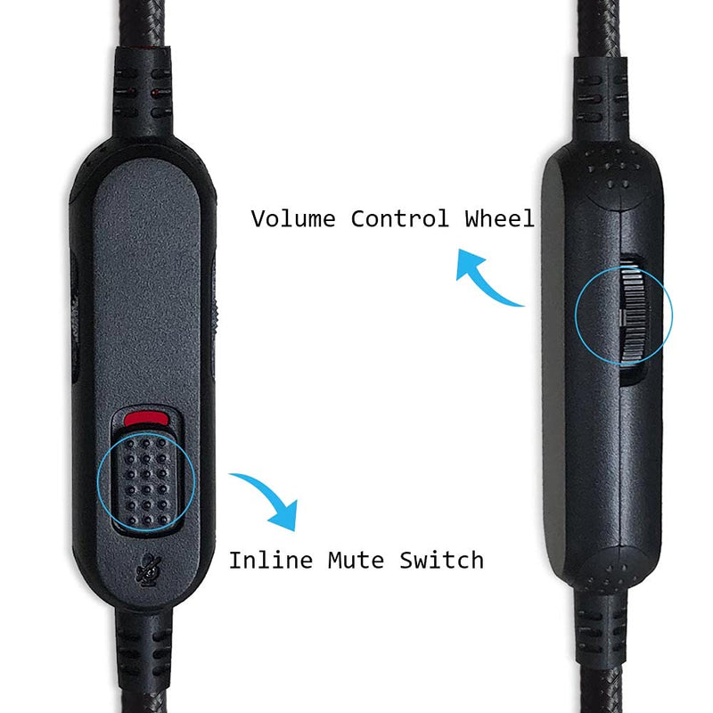 [Australia - AusPower] - MJKOR Replacement Audio AUX Cable Compatible with HyperX Cloud Mix and Cloud Alpha Gaming Headset, Inline Mute and Volume Control(No Inline Mic) For Mix 