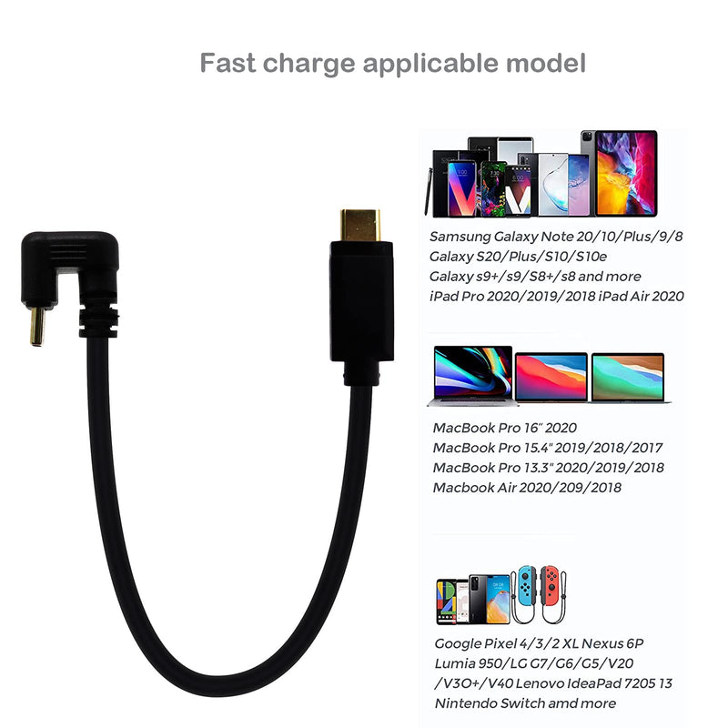 [Australia - AusPower] - LOKEKE U-Shaped USB C to USB C Cable, 10Gbps Gold Plated Type C Male to Type C 3.1 Male 180 Degree Angle Charging Sync Date Cable Adapter Cord for Phone/Laptop/Tablets(0.3M, M to M 180Degree) 0.3M M to M 180D 