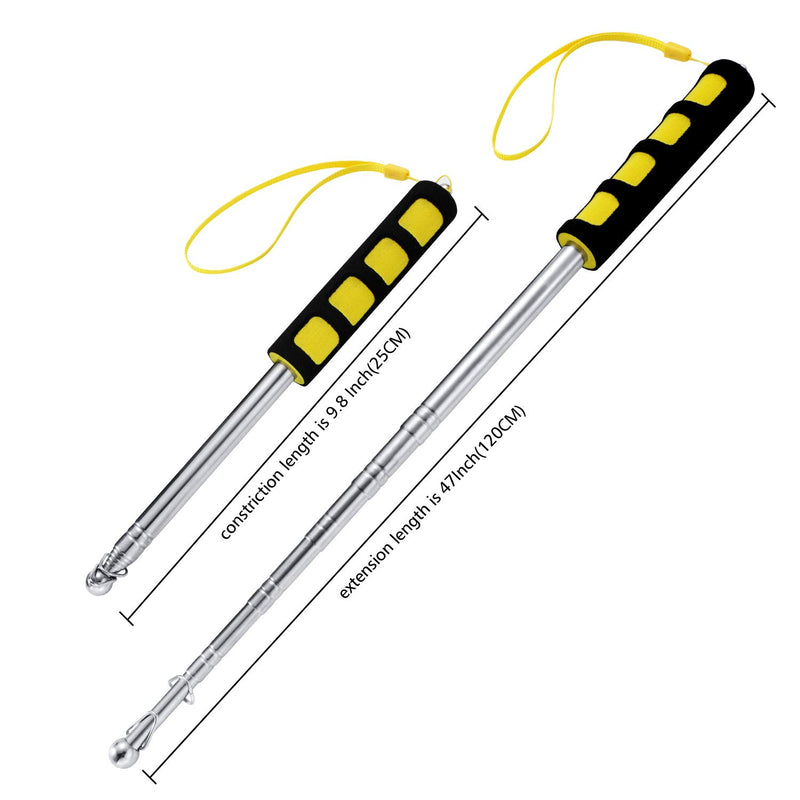 [Australia - AusPower] - 4 Pieces Telescoping Pointer Whiteboard Teacher Pointer Retractable Teaching Pointer Extends to 47 Inch for Presentation Classroom Tour Guide 