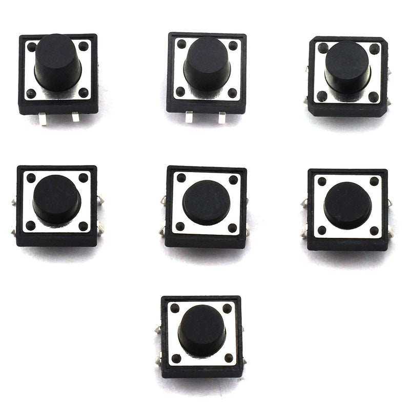 [Australia - AusPower] - Magic&shell 70pcs 7 Value Tact Switch DIP 4PIN ON/Off Horizontal Tactile Push Button Micro Touch Switch Kit 12x12 Series 12x12x4.3/5/6/7/8/9/10mm 